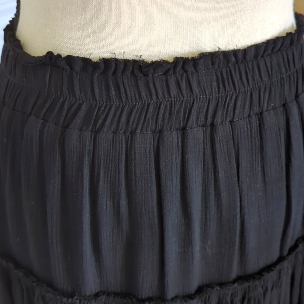 NWT Juniper Blu Black Tiered Ruffle Mini Skirt - Size S - Picture 6 of 11